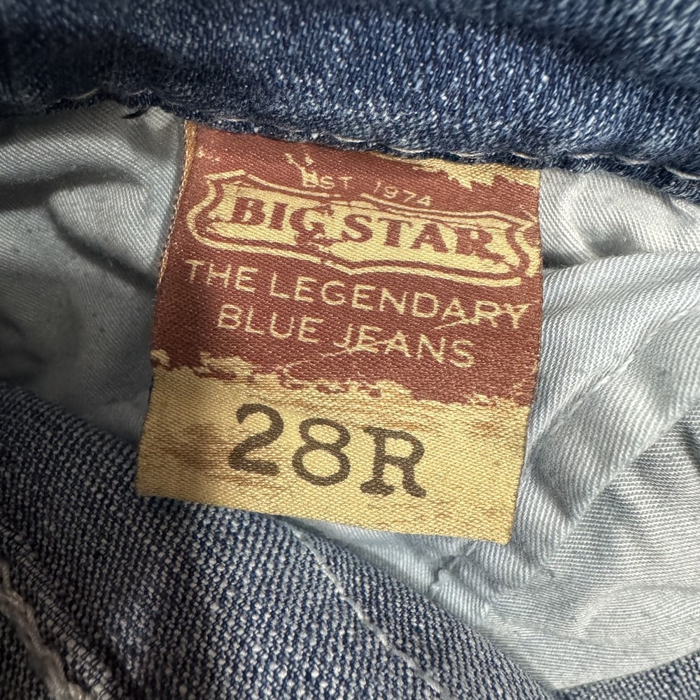 Big Star Liv Capri Jeans Women 28R Blue Medium Wash Embroidered Stretch Denim - Picture 4 of 16